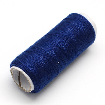 402 Polyester Sewing Thread Cords for Cloth or DIY Craft, Medium Blue, 0.1mm, about 120m/roll, 10rolls/bag