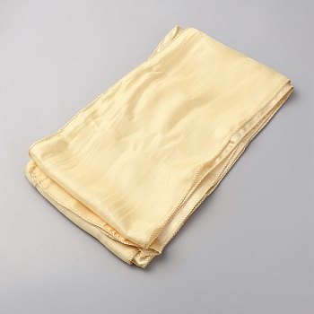 Satin Stretch Chair Sashes Bows, Wedding Chair Back Decoration, Champagne Yellow, 2720x180x0.3mm