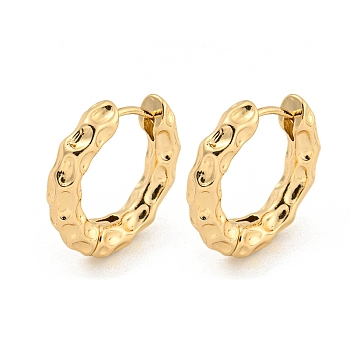 Alloy Hoop Earring, with Steel Pin, Round, Light Gold, 20x4.5x20.5mm