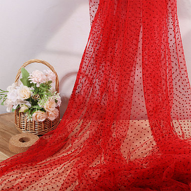 Polyester Polka Dot Fabric(DIY-PH0038-36C)-1