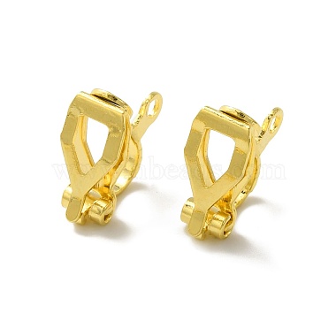 Brass Clip-on Earring Findings(KK-O143-45G)-2