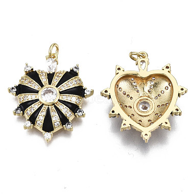 Brass Micro Pave Cubic Zirconia Pendants(ZIRC-N039-055A-NF)-2