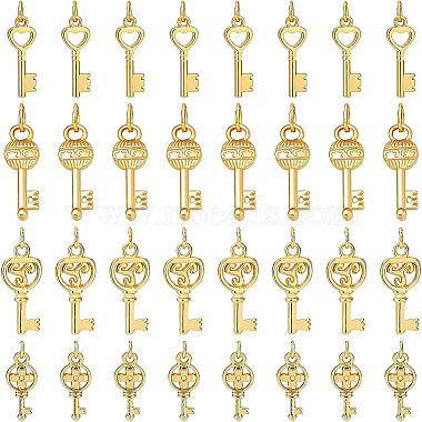 Real 18K Gold Plated Key Alloy Pendants