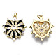 Brass Micro Pave Cubic Zirconia Pendants(ZIRC-N039-055A-NF)-2