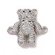 Brass Micro Pave Cubic Zirconia Connector Charms(ZIRC-P107-01P-01)-1