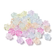 Transparent Acrylic Beads, Star, Mixed Color, 10x11x6mm, Hole: 2mm, about 1500pcs/500g(OACR-Z013-36)