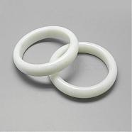Natural White Jade Bangles, 2-1/4 inch~2-1/2 inch(58~62mm)(BJEW-R296-01)
