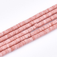 Natural Agate Beads Strands, Dyed, Column, Light Coral, 2~2.5x1.5~2mm, Hole: 0.8mm, about 240~244pcs/strand, 15.7 inch(G-T115-04)