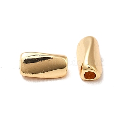 Brass Beads, Beans, Real 18K Gold Plated, 7x3.5x3.5mm, Hole: 1.5mm(KK-M233-14G)