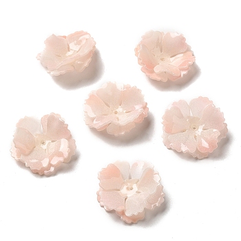 Flower Bead Cap, for DIY Jewelry Making, Pink, 27~29x7~9mm, Hole: 0.9~1mm