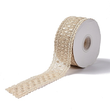 10 Yards Polyester Lace Trim Ribbon, for DIY Jewelry Making, BurlyWood, 1-1/2 inch(38.5~39.5mm)