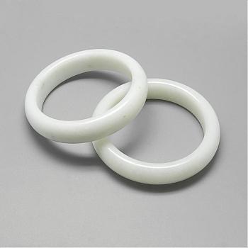 Natural White Jade Bangles, 2-1/4 inch~2-1/2 inch(58~62mm)