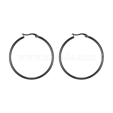 304 Stainless Steel Big Hoop Earrings(EJEW-F105-06B)-2