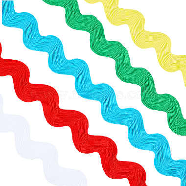 10 Yards 5 Colors Polyester Ribbons(SRIB-GF0001-56B)-1
