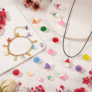 DIY Mushroom Beads and Charms Jewelry Making Finding Kit(DIY-SZ0005-95)-4