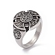 Nudo gótico 304 anillo de dedo de acero inoxidable(RJEW-F137-05AS)-1