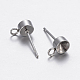 Accessoires des clous d'oreilles en 304 acier inoxydable(STAS-P198-19D)-1