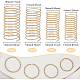 BENECREAT 8Pcs 4 Styles Stackable Brass Wide Band Cuff Ring(RJEW-BC0001-01)-2