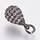 Brass Micro Pave Cubic Zirconia Charms(ZIRC-F083-023-RS)-3