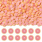 100G Handmade Polymer Clay Nail Art Decoration, Fashion Nail Care, No Hole, Grapefruit, Light Salmon, 3.5~9x3.5~8x0.1~3mm(CLAY-YW0002-56A)