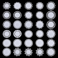 3 Sets 2 Styles Round Lace Scrapbooking Paper Pads, for DIY Scrapbooking, Photo Album, White, 9.9~10.3x0.02cm, 10pcs/set(DIY-GF0006-87)