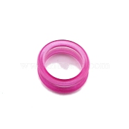 Silicone Rings, Thimble Rings, Knitting Sewing Tool, Hot Pink, 25mm(PW-WG23901-02)