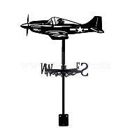 Iron Wind Direction Indicator, Weathervane for Outdoor Garden Wind Measuring Tool, Warcraft, 220x358mm(AJEW-WH0265-064)