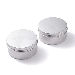 (Defective Closeout Sale Border damaged)Aluminum Screw Cream Jar, Column, Silver, 9.4x4.55cm, Capacity: 200ml(6.76fl. oz)(CON-XCP0001-71)