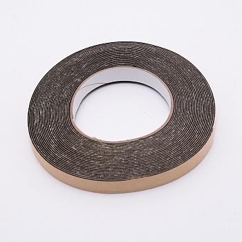 Strong Adhesion EVA Sponge Foam Rubber Tape, Anti-Collision Seal Strip, Black, 15x1.1mm, 10m/roll