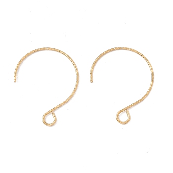 Ion Plating(IP) 316 Surgical Stainless Steel Earring Hooks, with Horizontal Loops, Golden, 23.5x18mm, Hole: 3x2.6mm, Pin: 0.6mm