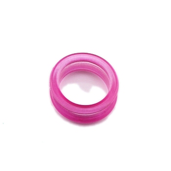 Silicone Rings, Thimble Rings, Knitting Sewing Tool, Hot Pink, 25mm