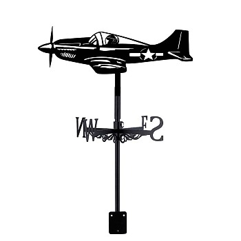 Iron Wind Direction Indicator, Weathervane for Outdoor Garden Wind Measuring Tool, Warcraft, 220x358mm