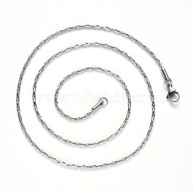 304 Stainless Steel Coreana Chain Necklace(NJEW-S420-005A-P)-2