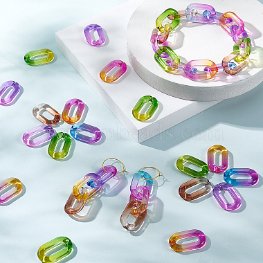 Two Tone Transparent Acrylic Linking Rings(OACR-PH0001-41)-3