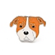 Hunde-Emaille-Anstecknadel mit Messing-Schmetterlingsverschlüssen(JEWB-A006-06D)-1