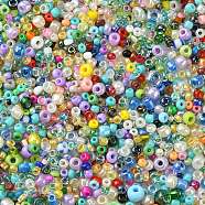 Glass Seed Beads, Mixed Style, Mixed Color, 2~4.5x1~5mm, Hole: 0.5~1mm, about 35000pcs/1000g(GLAA-XCP0005-01)