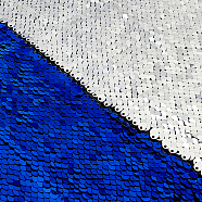 Polyester Sequin Fabric, for Clothing Accessories, Blue, 145x50x0.05cm(DIY-WH0028-74B)