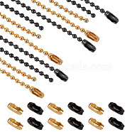 DIY 304 Stainless Steel Ball Chain Necklace Making Kits, with Ball Chain Connectors, Gunmetal & Golden, Necklaces: 29.5 inch(75cm), 4pcs/box(DIY-UN0001-52)