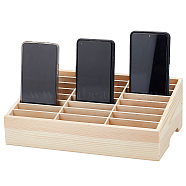 24-Grid Wooden Cell Phone Storage Box, Mobile Phone Holder, Desktop Organizer Storage Box for Classroom Office, Antique White, 308x190x105mm(AJEW-WH0258-969A)