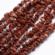Synthetic Goldstone Beads Strands, Chip, 5~8mm, Hole: 1mm, about 33 inch(84cm)(G-P332-22)