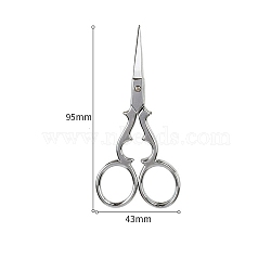 Stainless Steel Scissors, Embroidery Scissors, Sewing Scissors, Stainless Steel Color, 95x43mm(PW-WG38257-02)