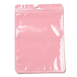 Rectangle Plastic Yin-Yang Zip Lock Bags, Resealable Packaging Bags, Self Seal Bag, Pearl Pink, 20x14x0.02cm, Unilateral Thickness: 2.5 Mil(0.065mm)(ABAG-A007-02I-03)