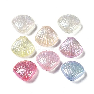 Mixed Color Shell Shape Acrylic Beads