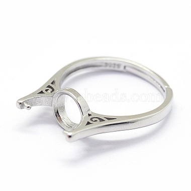 Adjustable 925 Sterling Silver Ring Components(X-STER-I016-006P)-2