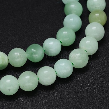 Natural Myanmar Jade/Burmese Jade Round Bead Strands(X-G-O087-12-4mm)-2