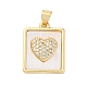 Rack Plating Brass Micro Pave Cubic Zirconia Pendants(KK-P287-44B-G)-1