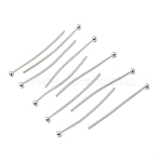 SHEGRACE Brass Ball Head Pins, Cadmium Free & Nickel Free & Lead Free, Real Platinum Plated, 29~31x0.7mm, Head: 2mm(XGR0087P-29P)