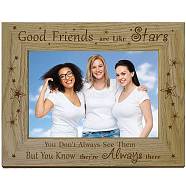 MDF Photo Frames, Glass Display Pictures, for Tabletop Display Photo Frame, Rectangle, Star, 241x191mm(DJEW-WH0110-001)