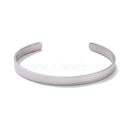 304 Stainless Steel Infinity Heart Open Cuff Bangle, Inspirational Believe In You Like I Do Bangle for Men Women, Stainless Steel Color, Inner Diameter: 2-1/2 inch(6.5cm)(BJEW-G653-04P)