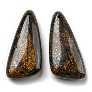 Natural Bronzite Pendants, Triangle, 46x21~23x8.5~9mm, Hole: 1.5mm(G-M405-09-04)